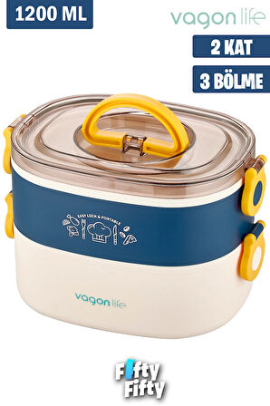 Bento Lunch Box Ofis-okul Için Yeni Nesil Sefer Tası -çorba Kaseli Model-paslanmaz Çelik