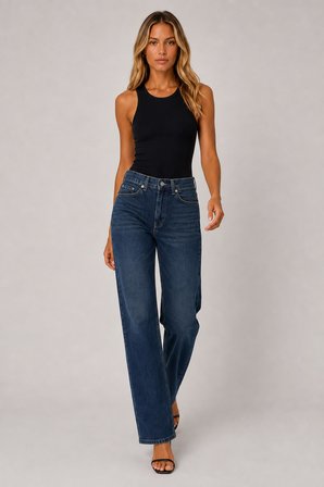Straight Fit Denim Pantolon