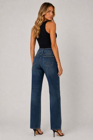 Straight Fit Denim Pantolon