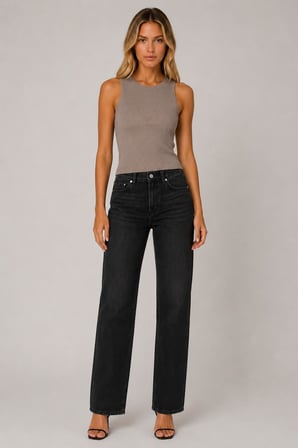 Straight Fit Denim Pantolon