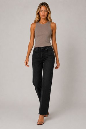 Straight Fit Denim Pantolon