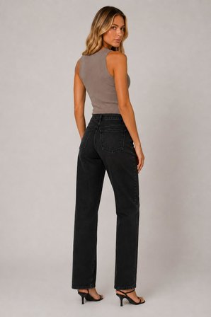 Straight Fit Denim Pantolon