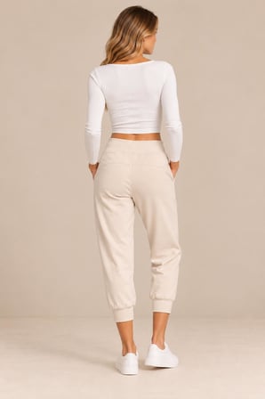 Yüksek Bel Cepli Jogger Pantolon