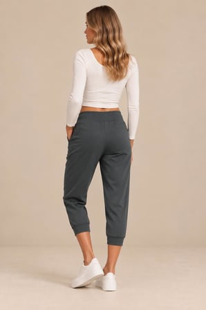 Yüksek Bel Cepli Jogger Pantolon