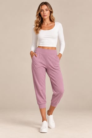 Yüksek Bel Cepli Jogger Pantolon
