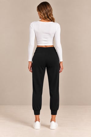 Yüksek Bel Cepli Jogger Pantolon