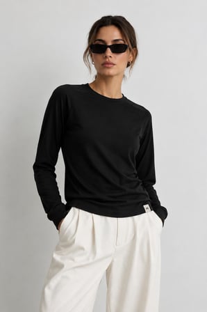 Kadın Activewear Bisiklet Yaka Üst