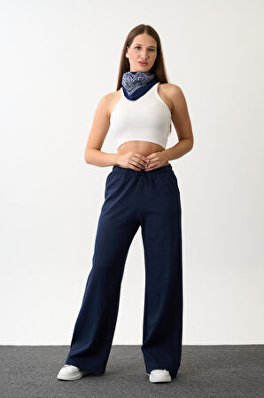 Keten Karışımlı Bol Kesim Pantolon