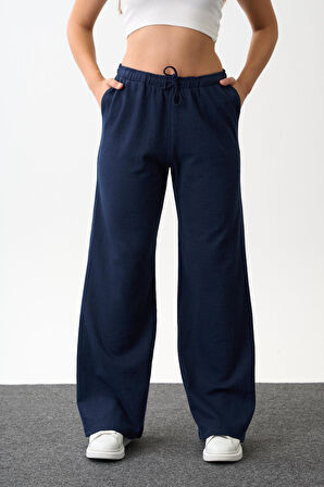 Keten Karışımlı Bol Kesim Pantolon