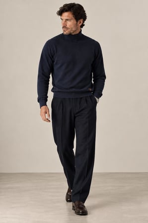 Fitilli Balıkçı Yaka Erkek Sweatshirt