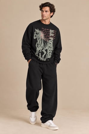 Önü Baskılı Sweatshirt