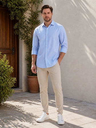 ALEXANDERGARDI Çizgili Regular Fit Gömek
