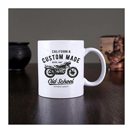 Custom Motosiklet Temalı Kupa Bardak, Mug, Hediyelik