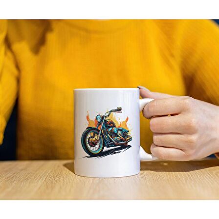 Classic Motosiklet Temalı Kupa Bardak, Mug, Hediyelik