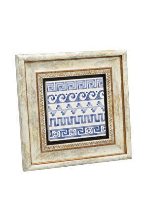 Yunan Deseni Baskılı Taş Tablo 20x20