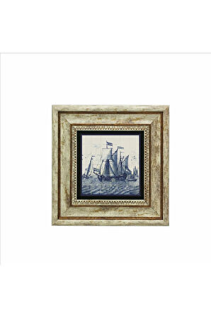 Hollanda Deseni Baskılı Taş Tablo 20x20
