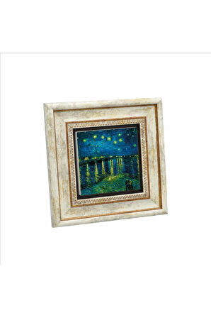 Ren Nehrinde Yıldızlı Bir Gece (Vincent Van Gogh, 1888) Baskılı Taş Tablo 20x20