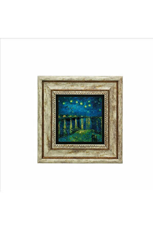 Ren Nehrinde Yıldızlı Bir Gece (Vincent Van Gogh, 1888) Baskılı Taş Tablo 20x20