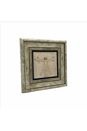 Vitruvius Adamı (Leonardo Da Vinci, 1492) Baskılı Taş Tablo 20x20