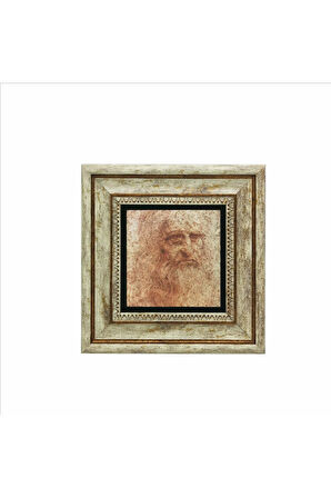 Otoportre (Leonardo Da Vinci, 1512) Baskılı Taş Tablo 20x20