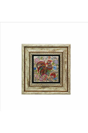 Horoz Baskılı Taş Tablo 20x20