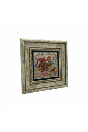 Horoz Baskılı Taş Tablo 20x20