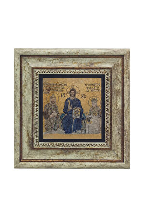Ayasofya Deesis Mozaiği Baskılı Taş Tablo 20x20