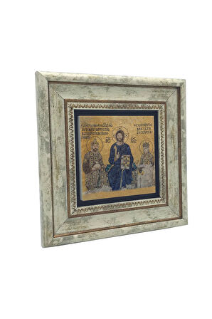 Ayasofya Deesis Mozaiği Baskılı Taş Tablo 20x20