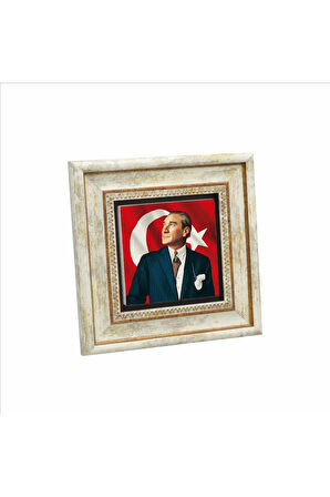 Mustafa Kemal Atatürk Baskılı Taş Tablo 20x20
