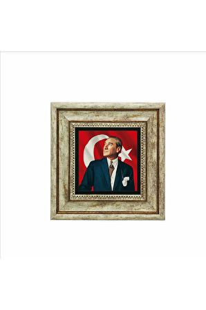 Mustafa Kemal Atatürk Baskılı Taş Tablo 20x20