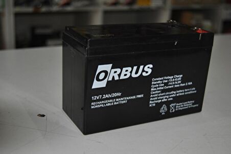 12V/7.2Amper UPS Aküsü  Orbus