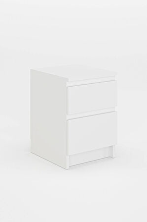 Derinkuyu 2 Çekmeceli Komodin Yatak Odası Bebek Odası Beyaz