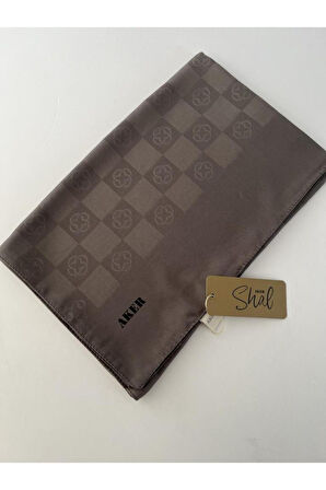 Antrasit Dama Monogram Şal