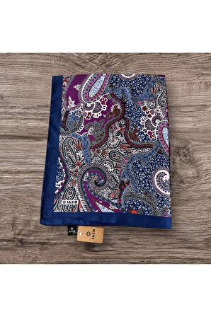 Lacivert-Bordo Aker Soft Touch Şal 002