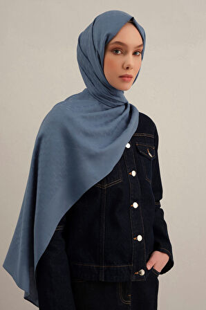 İndigo Link Desen  Bambu Cotton Şal    26