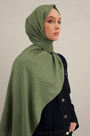 Yeşil Link Desen Bambu Cotton Şal  48