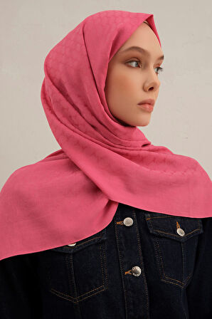 Pembe Link Desen  Bambu Cotton Şal  37