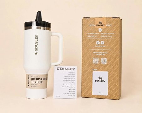 Stanley The Quencher ProTour Flip Straw Termos 1.18 L Pipetli Beyaz