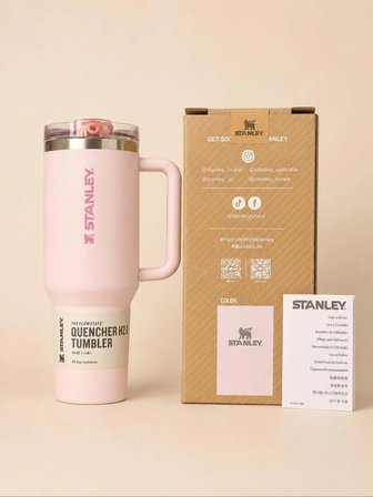 Stanley Quencher H2.0 Tumbler 1.18 Lt Pipetli Paslanmaz Çelik Termos Pembe
