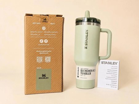 Stanley The Quencher ProTour Flip Straw Tumbler 1.18 L Yeşil Pipetli Paslanmaz Çelik Termos