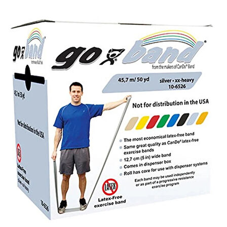 CanDo Go-Band Direnç Egzersiz Bandı Gümüş ( xx-heavy ) 45.7 mt -10-6426