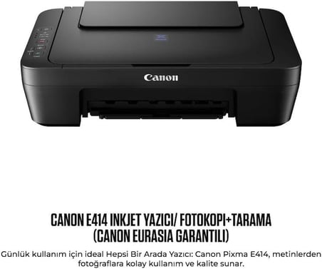 Canon Pixma E414 Tarayıcı + Fotokopi Renkli Çok Fonksiyonlu Mürekkep Püskürtmeli Yazıcı Teşhir