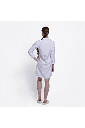 Onurteks Kadın Klasik Beyaz Doktor Önlük Hemşire Eczacı Öğretmen Laboratuvar Alpaka Kumaş