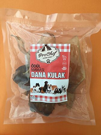 Prochef 100 Gr Dana Kulak Doğal Katkısız Köpek Kemiği & Ödül Maması