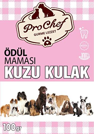 Prochef 100 Gr Kuzu Kulak Doğal Katkısız Köpek Kemiği & Ödül Maması