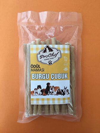 Prochef 25 Adet Naturel Burgu Çubuk 125 gr Köpek Kemiği & Ödül Maması ( Doğal Sığır Derisi )