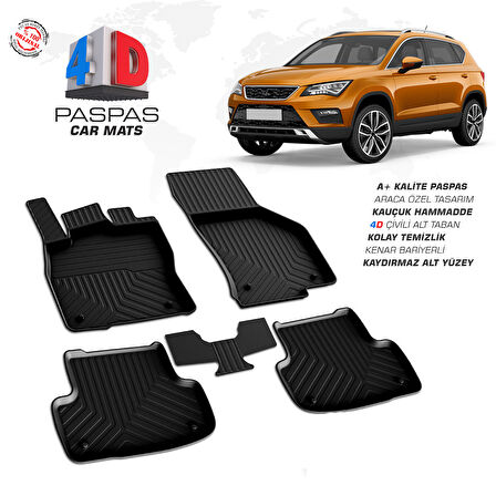 Seat Ateca 4D Havuzlu Paspas 2016 Model Ve Sonrası