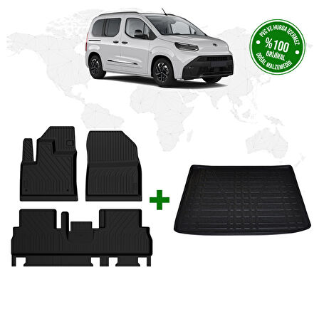 Toyota Proace City 4D Havuzlu Paspas ve Bagaj Havuzu 2024 Model Ve Sonrası