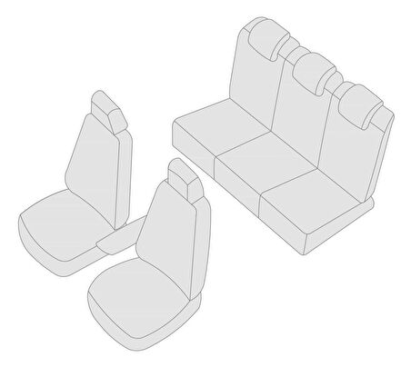Arka Koltuk Üç Tekli  Araçlar için Oto Koltuk Kılıfı