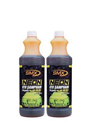 2 Adet SMX Neon %50 Cilalı Fırçasız Oto Şampuanı 1 Lt